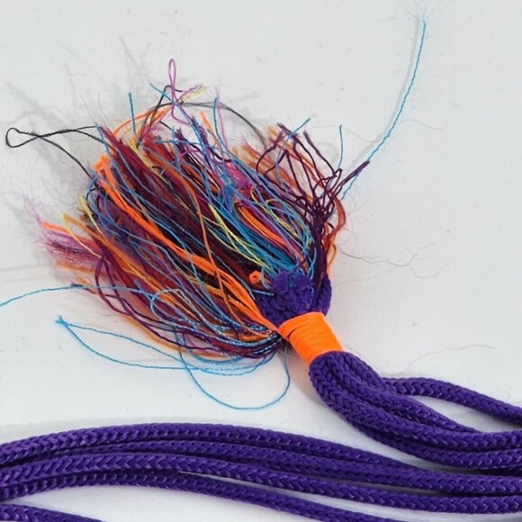 Colorful Round Hand Woven Tribal for Friendship Bow and Arrow Tie Belt Vintage - Picture 8 of 12